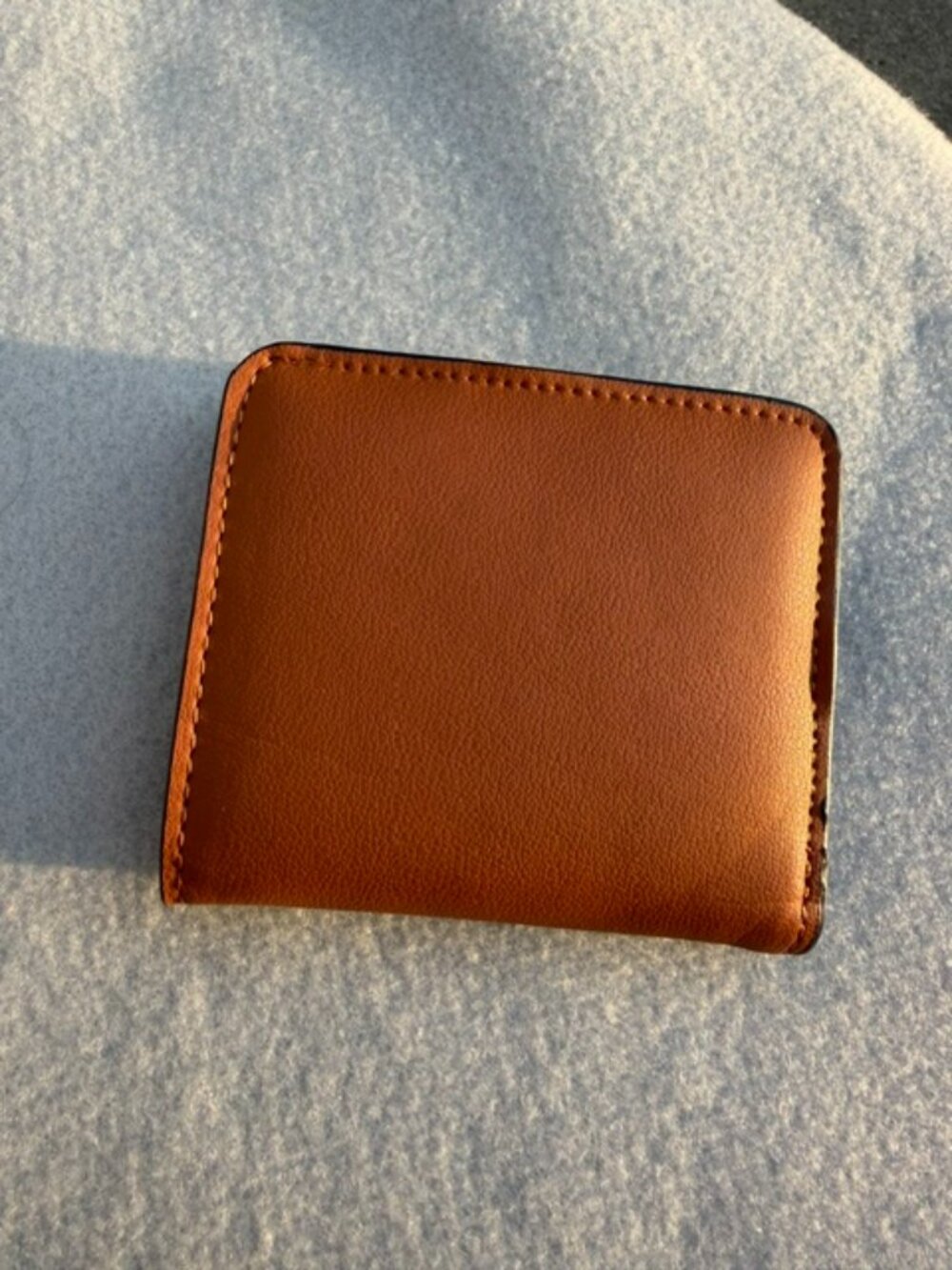 Women wallet tan faux-leather wallet Inbox women small wallet